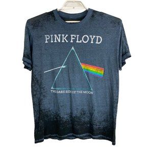Pink Floyd Womens Shirt Size Large L Gray Band Tee Dark Side of the moon Concert